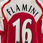 Shop 2004/05 ARSENAL FLAMINI #16 HOME SHIRT (M) NIKE, classic football shirts, vintage football shirts & retro soccer jerseys at Cult Kits