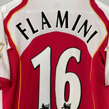 Shop 2004/05 ARSENAL FLAMINI #16 HOME SHIRT (M) NIKE, classic football shirts, vintage football shirts & retro soccer jerseys at Cult Kits