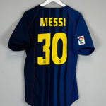 2004/05 BARCELONA MESSI 20 AWAY SHIRT (M) NIKE - Cult Kits - Medium - Buy Vintage Football Shirts, Authentic Retro Football Shirts For Sale, Classic Football Shirts & Soccer Jersey