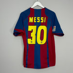 Shop 2004/05 BARCELONA MESSI #30 HOME SHIRT (M) NIKE, classic football shirts, vintage football shirts & retro soccer jerseys at Cult Kits