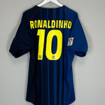 2004/05 BARCELONA RONALDINHO 10 AWAY SHIRT (XL) NIKE - Cult Kits - XL - Buy Vintage Football Shirts, Authentic Retro Football Shirts For Sale, Classic Football Shirts & Soccer Jersey