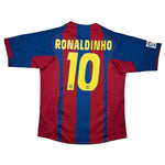Buy 2004/05 Barcelona Ronaldinho 10 Home Shirt (L) Nike ~ Free worldwide shipping ~ Authentic Vintage Football Shirts from Cult Kits