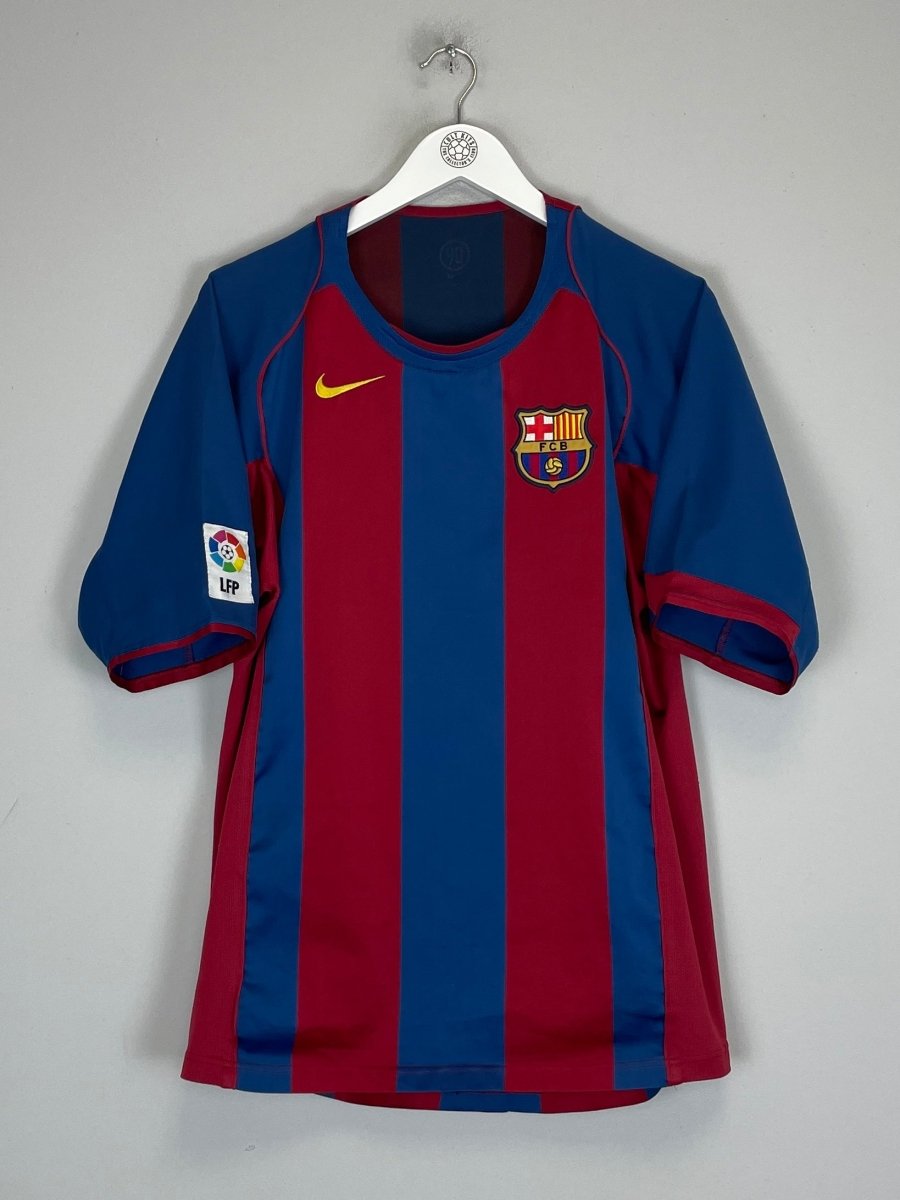 2004/05 BARCELONA RONALDINHO 10 HOME SHIRT (L) NIKE - Cult Kits - Large - Buy Vintage Football Shirts, Authentic Retro Football Shirts For Sale, Classic Football Shirts & Soccer Jersey
