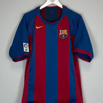 2004/05 BARCELONA RONALDINHO 10 HOME SHIRT (L) NIKE - Cult Kits - Large - Buy Vintage Football Shirts, Authentic Retro Football Shirts For Sale, Classic Football Shirts & Soccer Jersey