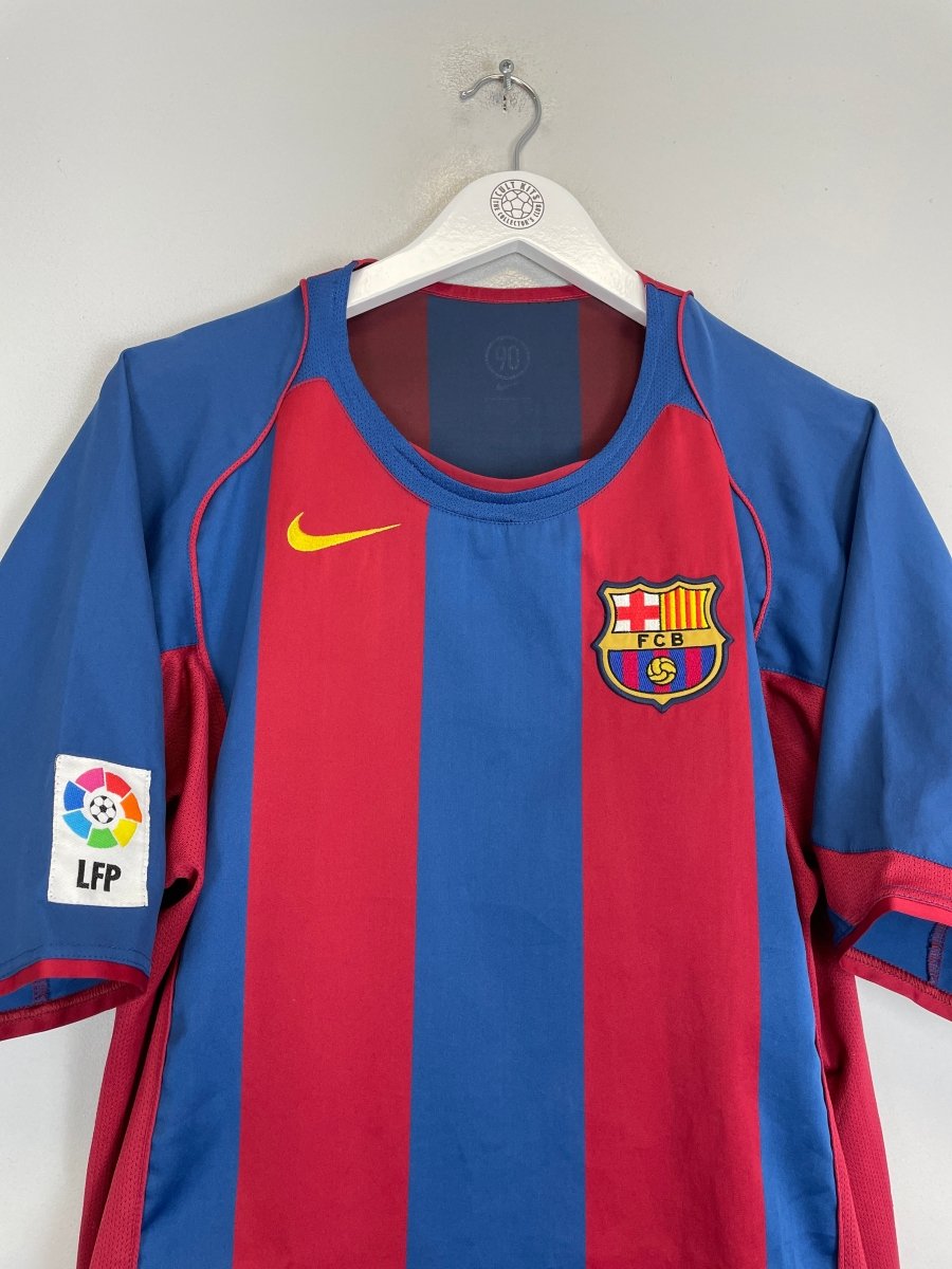 2004/05 BARCELONA RONALDINHO 10 HOME SHIRT (L) NIKE - Cult Kits - Large - Buy Vintage Football Shirts, Authentic Retro Football Shirts For Sale, Classic Football Shirts & Soccer Jersey