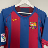 Shop 2004/05 BARCELONA RONALDINHO #10 HOME SHIRT (M) NIKE, classic football shirts, vintage football shirts & retro soccer jerseys at Cult Kits