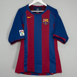 Shop 2004/05 BARCELONA RONALDINHO #10 HOME SHIRT (XL) NIKE, classic football shirts, vintage football shirts & retro soccer jerseys at Cult Kits