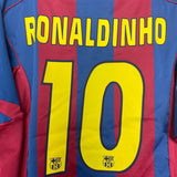 Shop 2004/05 BARCELONA RONALDINHO #10 HOME SHIRT (XL) NIKE, classic football shirts, vintage football shirts & retro soccer jerseys at Cult Kits