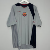 Shop 2004/05 BARCELONA TRAINING SHIRT (XL) NIKE, classic football shirts, vintage football shirts & retro soccer jerseys at Cult Kits