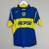 Shop 2004/05 BOCA JUNIORS HOME SHIRT (M) NIKE, classic football shirts, vintage football shirts & retro soccer jerseys at Cult Kits