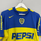 Shop 2004/05 BOCA JUNIORS HOME SHIRT (M) NIKE, classic football shirts, vintage football shirts & retro soccer jerseys at Cult Kits