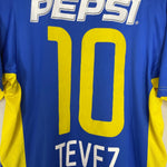Shop 2004/05 BOCA JUNIORS TEVEZ #10 HOME SHIRT (M) NIKE, classic football shirts, vintage football shirts & retro soccer jerseys at Cult Kits