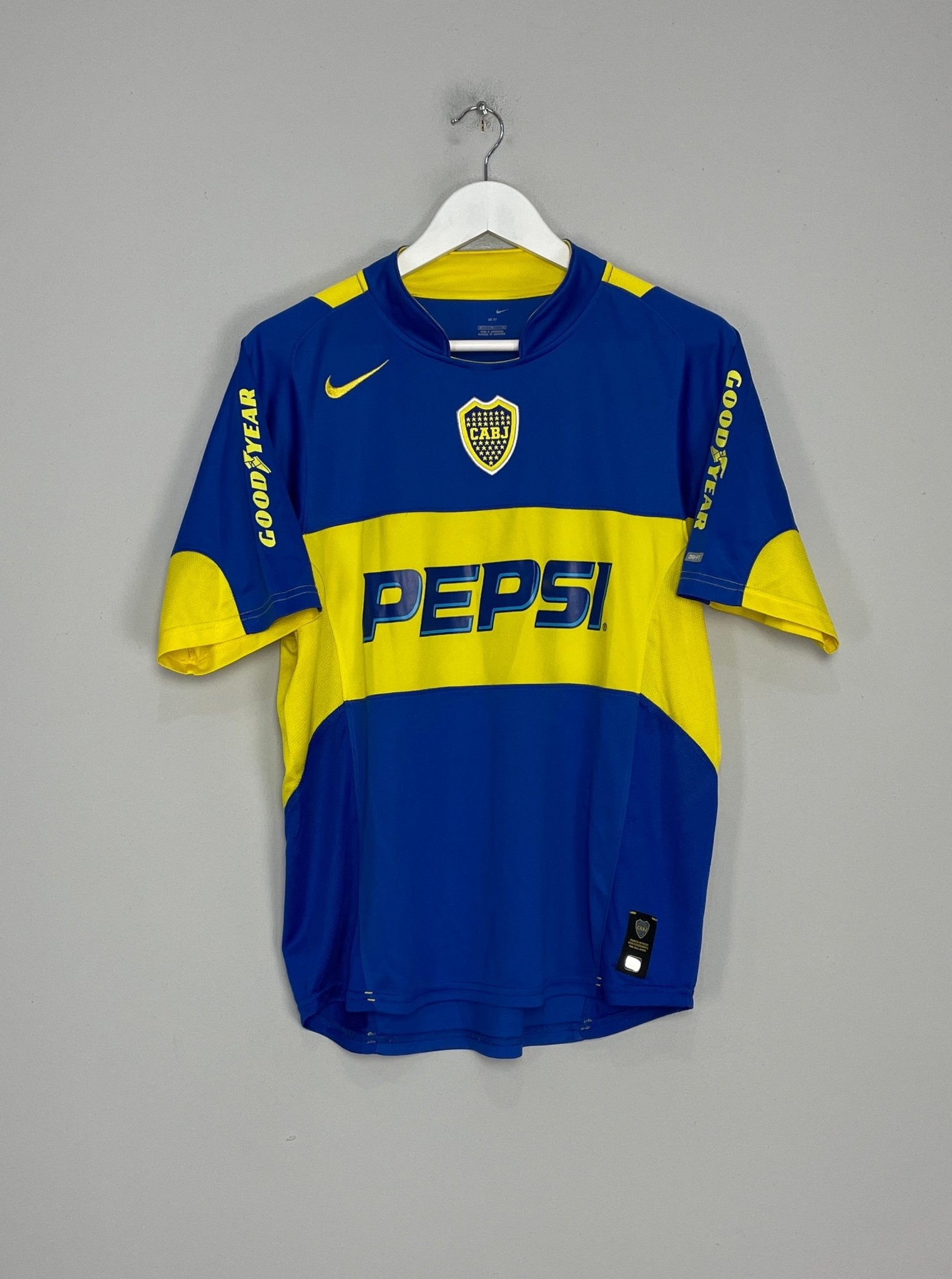 Shop 2004/05 BOCA JUNIORS TEVEZ #10 HOME SHIRT (M) NIKE, classic football shirts, vintage football shirts & retro soccer jerseys at Cult Kits