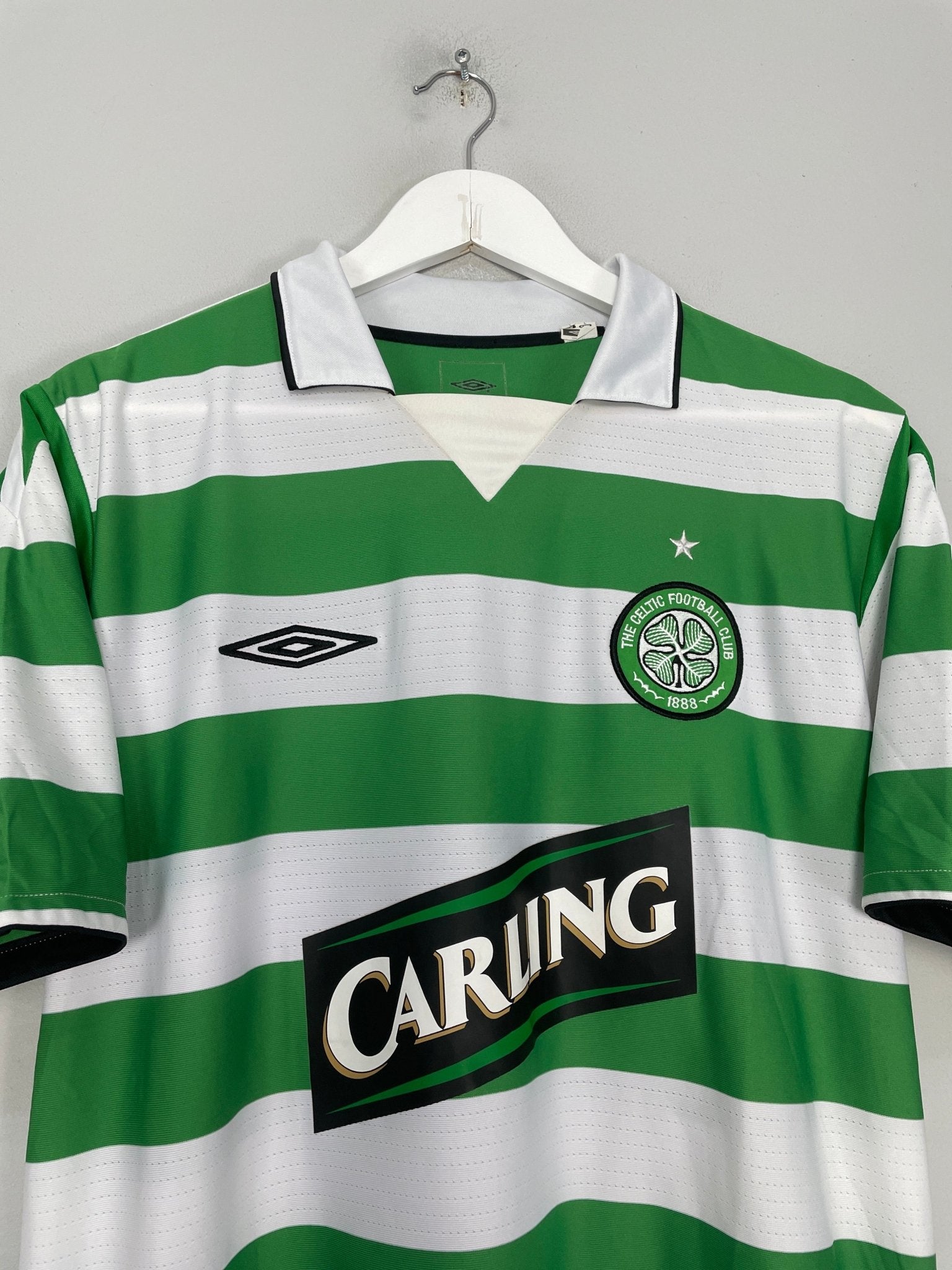 Shop 2004/05 CELTIC LARSSON #7 HOME SHIRT (L) UMBRO, classic football shirts, vintage football shirts & retro soccer jerseys at Cult Kits