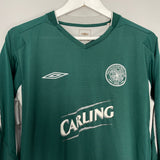 Shop 2004/05 CELTIC LARSSON #7 L/S AWAY SHIRT (XL) UMBRO, classic football shirts, vintage football shirts & retro soccer jerseys at Cult Kits