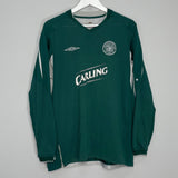 Shop 2004/05 CELTIC LARSSON #7 L/S AWAY SHIRT (XL) UMBRO, classic football shirts, vintage football shirts & retro soccer jerseys at Cult Kits