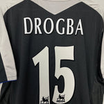 Shop 2004/05 CHELSEA DROGBA #15 AWAY SHIRT (XL) UMBRO, classic football shirts, vintage football shirts & retro soccer jerseys at Cult Kits