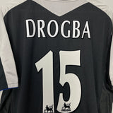 Shop 2004/05 CHELSEA DROGBA #15 AWAY SHIRT (XL) UMBRO, classic football shirts, vintage football shirts & retro soccer jerseys at Cult Kits