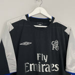 Shop 2004/05 CHELSEA DROGBA #15 AWAY SHIRT (XL) UMBRO, classic football shirts, vintage football shirts & retro soccer jerseys at Cult Kits