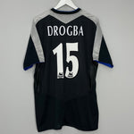Shop 2004/05 CHELSEA DROGBA #15 AWAY SHIRT (XL) UMBRO, classic football shirts, vintage football shirts & retro soccer jerseys at Cult Kits
