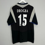 Shop 2004/05 CHELSEA DROGBA #15 AWAY SHIRT (XL) UMBRO, classic football shirts, vintage football shirts & retro soccer jerseys at Cult Kits