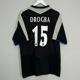Shop 2004/05 CHELSEA DROGBA #15 AWAY SHIRT (XL) UMBRO, classic football shirts, vintage football shirts & retro soccer jerseys at Cult Kits