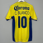 Shop 2004/05 CLUB AMERICA C.BLANCO #10 HOME SHIRT (M) NIKE, classic football shirts, vintage football shirts & retro soccer jerseys at Cult Kits
