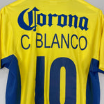 Shop 2004/05 CLUB AMERICA C.BLANCO #10 HOME SHIRT (M) NIKE, classic football shirts, vintage football shirts & retro soccer jerseys at Cult Kits