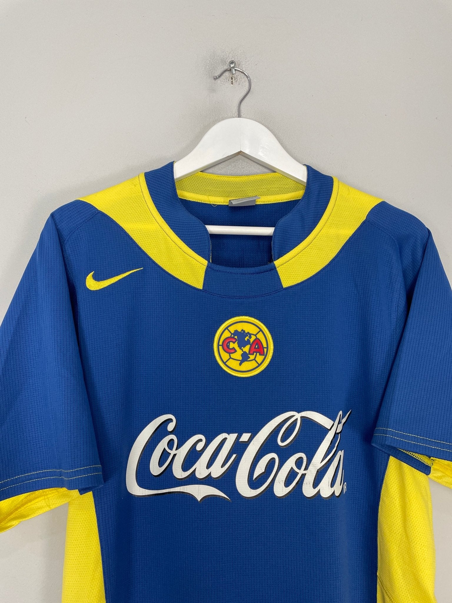 Shop 2004/05 CLUB AMERICA C.LOPEZ #7 AWAY SHIRT (XL) NIKE, classic football shirts, vintage football shirts & retro soccer jerseys at Cult Kits