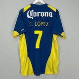 Shop 2004/05 CLUB AMERICA C.LOPEZ #7 AWAY SHIRT (XL) NIKE, classic football shirts, vintage football shirts & retro soccer jerseys at Cult Kits