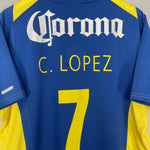 Shop 2004/05 CLUB AMERICA C.LOPEZ #7 AWAY SHIRT (XL) NIKE, classic football shirts, vintage football shirts & retro soccer jerseys at Cult Kits