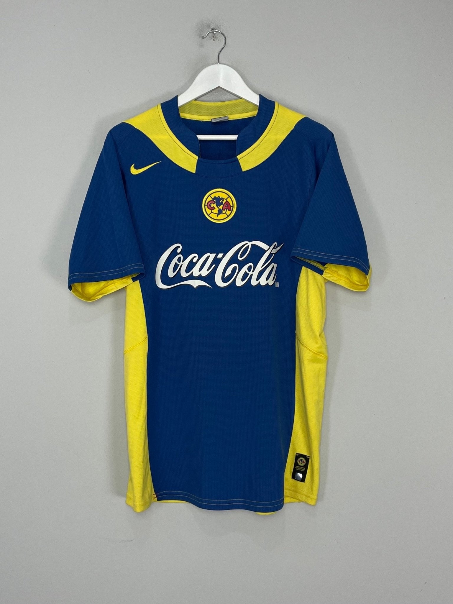 Shop 2004/05 CLUB AMERICA C.LOPEZ #7 AWAY SHIRT (XL) NIKE, classic football shirts, vintage football shirts & retro soccer jerseys at Cult Kits