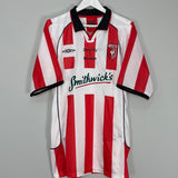 Shop 2004/05 DERRY CITY #18 *MATCH ISSUE* HOME SHIRT (XXL) UMBRO, classic football shirts, vintage football shirts & retro soccer jerseys at Cult Kits