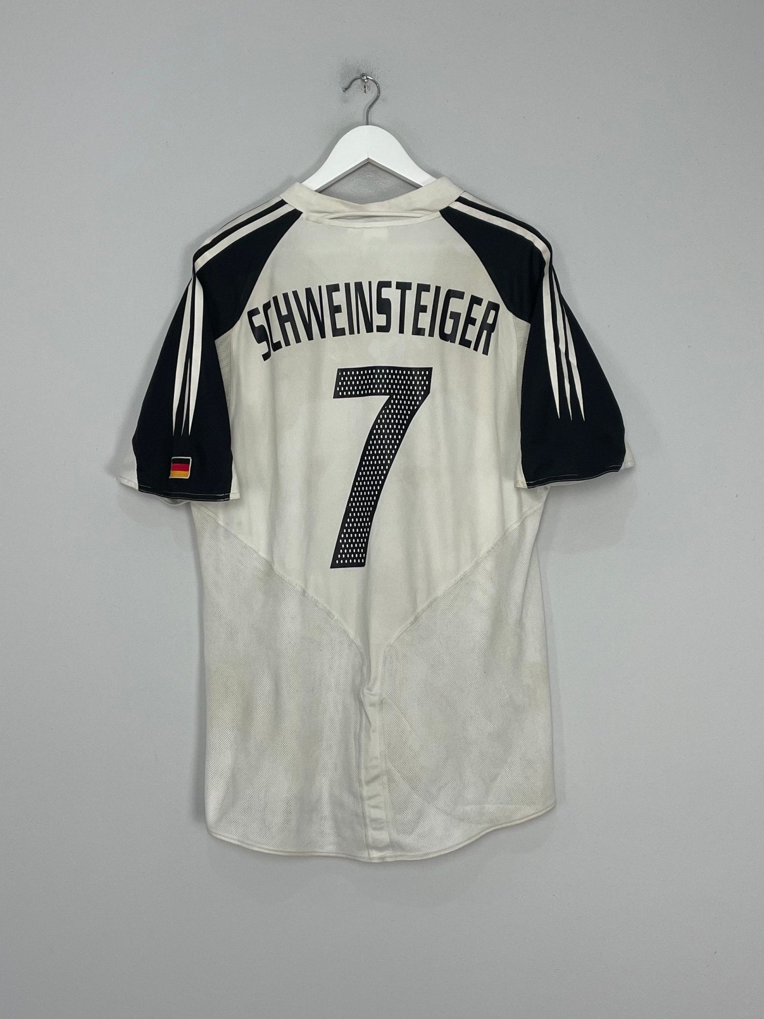 Shop 2004/05 GERMANY SCHWEINSTEIGER #7 HOME SHIRT (L) ADIDAS, classic football shirts, vintage football shirts & retro soccer jerseys at Cult Kits