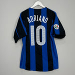 Shop 2004/05 INTER MILAN ADRIANO #10 HOME SHIRT (L) NIKE, classic football shirts, vintage football shirts & retro soccer jerseys at Cult Kits