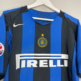 Shop 2004/05 INTER MILAN ADRIANO #10 HOME SHIRT (L) NIKE, classic football shirts, vintage football shirts & retro soccer jerseys at Cult Kits