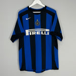 Shop 2004/05 INTER MILAN ADRIANO #10 HOME SHIRT (M) NIKE, classic football shirts, vintage football shirts & retro soccer jerseys at Cult Kits