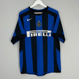 Shop 2004/05 INTER MILAN ADRIANO #10 HOME SHIRT (M) NIKE, classic football shirts, vintage football shirts & retro soccer jerseys at Cult Kits