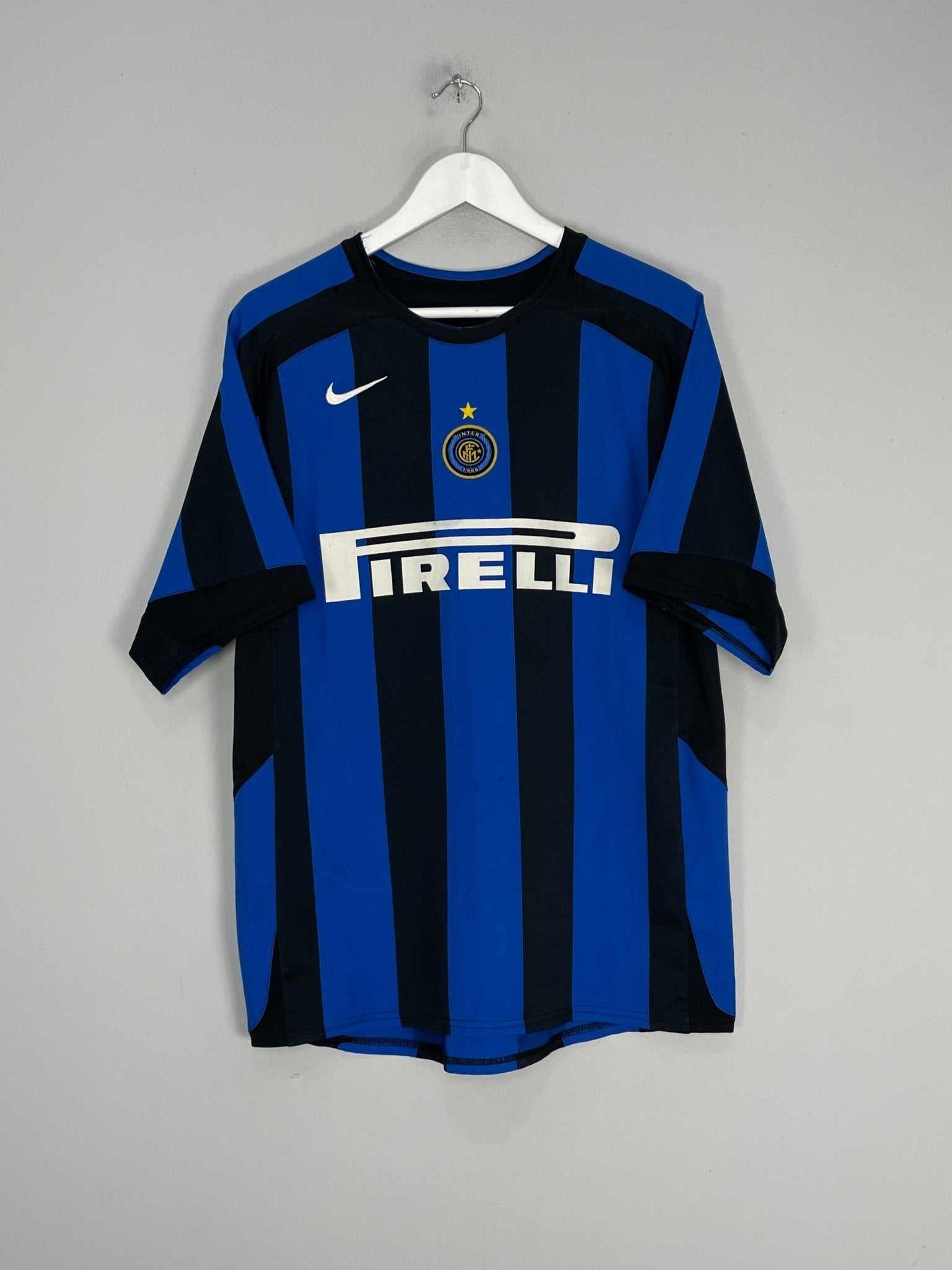 Shop 2004/05 INTER MILAN ADRIANO #10 HOME SHIRT (M) NIKE, classic football shirts, vintage football shirts & retro soccer jerseys at Cult Kits