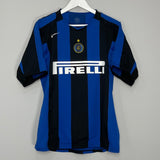 Shop 2004/05 INTER MILAN ADRIANO #10 HOME SHIRT (M) NIKE, classic football shirts, vintage football shirts & retro soccer jerseys at Cult Kits