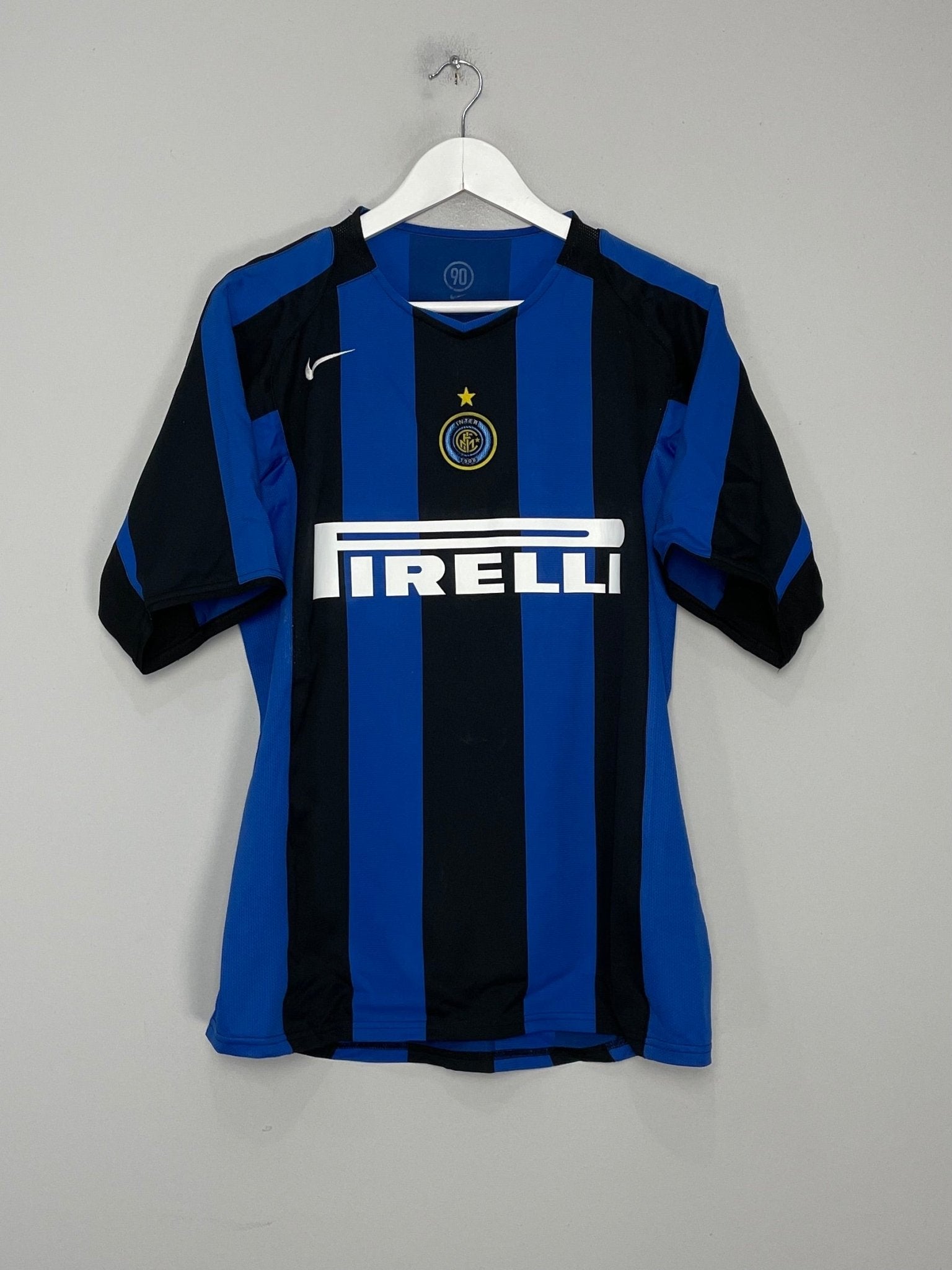 Shop 2004/05 INTER MILAN ADRIANO #10 HOME SHIRT (M) NIKE, classic football shirts, vintage football shirts & retro soccer jerseys at Cult Kits