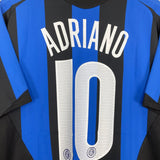 Shop 2004/05 INTER MILAN ADRIANO #10 HOME SHIRT (M) NIKE, classic football shirts, vintage football shirts & retro soccer jerseys at Cult Kits