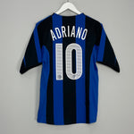 Shop 2004/05 INTER MILAN ADRIANO #10 HOME SHIRT (M) NIKE, classic football shirts, vintage football shirts & retro soccer jerseys at Cult Kits