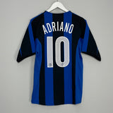 Shop 2004/05 INTER MILAN ADRIANO #10 HOME SHIRT (M) NIKE, classic football shirts, vintage football shirts & retro soccer jerseys at Cult Kits