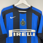 Shop 2004/05 INTER MILAN ADRIANO #10 HOME SHIRT (M) NIKE, classic football shirts, vintage football shirts & retro soccer jerseys at Cult Kits