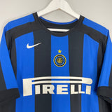Shop 2004/05 INTER MILAN ADRIANO #10 HOME SHIRT (M) NIKE, classic football shirts, vintage football shirts & retro soccer jerseys at Cult Kits