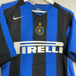 Shop 2004/05 INTER MILAN ADRIANO #10 HOME SHIRT (M) NIKE, classic football shirts, vintage football shirts & retro soccer jerseys at Cult Kits