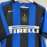 Shop 2004/05 INTER MILAN ADRIANO #10 HOME SHIRT (M) NIKE, classic football shirts, vintage football shirts & retro soccer jerseys at Cult Kits