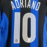 Shop 2004/05 INTER MILAN ADRIANO #10 HOME SHIRT (M) NIKE, classic football shirts, vintage football shirts & retro soccer jerseys at Cult Kits