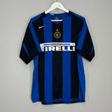 Shop 2004/05 INTER MILAN ADRIANO #10 HOME SHIRT (M) NIKE, classic football shirts, vintage football shirts & retro soccer jerseys at Cult Kits